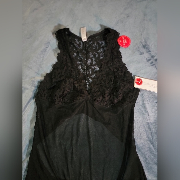 Marilyn Monroe IntimaElegant Black Sheer Lace Bodysuit Womens XL - Picture 7 of 12
